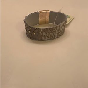 NWT! Jane Marie cuff bracelet . Silver, grey, gold